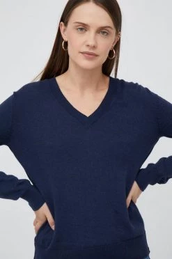 Χωρίς φερμουάρ Πουλόβερ με μείγμα κασμίρ Pepe Jeans χρώμα: ναυτικό μπλε -Pepe Jeans Sales Store unnamed file 6498