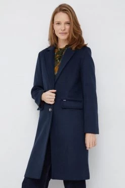 Παλτά Μάλλινο παλτό Pepe Jeans ναυτικό μπλε