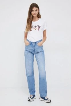 Κοντομάνικο Βαμβακερό μπλουζάκι Pepe Jeans άσπρο -Pepe Jeans Sales Store unnamed file 6543