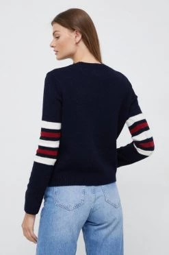 Χωρίς φερμουάρ Πουλόβερ με προσθήκη μαλλιού Pepe Jeans χρώμα: ναυτικό μπλε -Pepe Jeans Sales Store unnamed file 6549