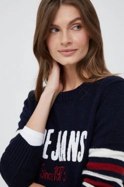 Χωρίς φερμουάρ Πουλόβερ με προσθήκη μαλλιού Pepe Jeans χρώμα: ναυτικό μπλε -Pepe Jeans Sales Store unnamed file 6550