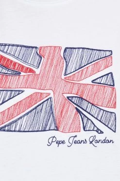 Κοντομάνικο Βαμβακερό μπλουζάκι Pepe Jeans άσπρο -Pepe Jeans Sales Store unnamed file 665