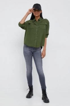 Πουκάμισα Πουκάμισο Pepe Jeans πράσινο -Pepe Jeans Sales Store unnamed file 6656