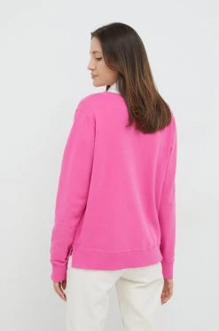 Χωρίς φερμουάρ Βαμβακερή μπλούζα Pepe Jeans χρώμα: μοβ, -Pepe Jeans Sales Store unnamed file 6795