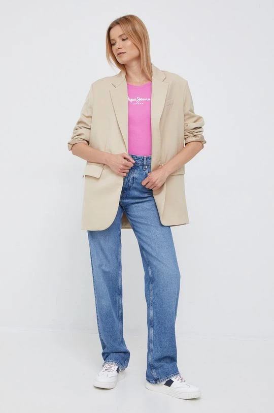 Κοντομάνικο Μπλουζάκι Pepe Jeans μοβ 4 Κοντομάνικο Μπλουζάκι Pepe Jeans μοβ - Image 2