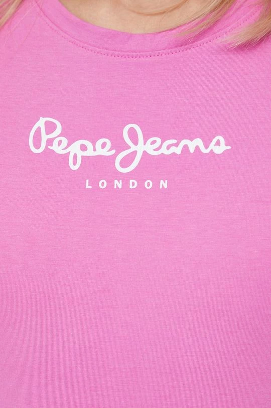 Κοντομάνικο Μπλουζάκι Pepe Jeans μοβ 7 Κοντομάνικο Μπλουζάκι Pepe Jeans μοβ - Image 5