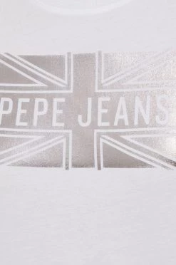 Κοντομάνικο Βαμβακερό μπλουζάκι Pepe Jeans άσπρο -Pepe Jeans Sales Store unnamed file 6812