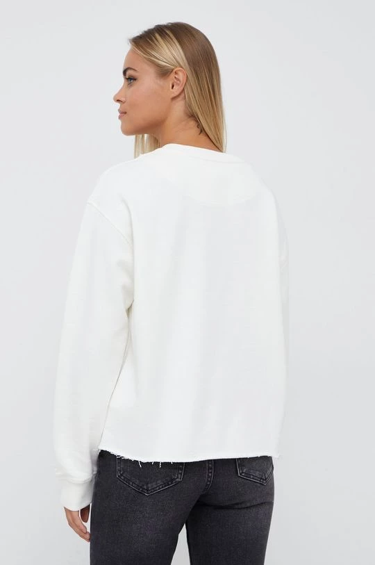 Χωρίς φερμουάρ Βαμβακερή μπλούζα Pepe Jeans χρώμα: άσπρο 5 Χωρίς φερμουάρ Βαμβακερή μπλούζα Pepe Jeans χρώμα: άσπρο - Image 3