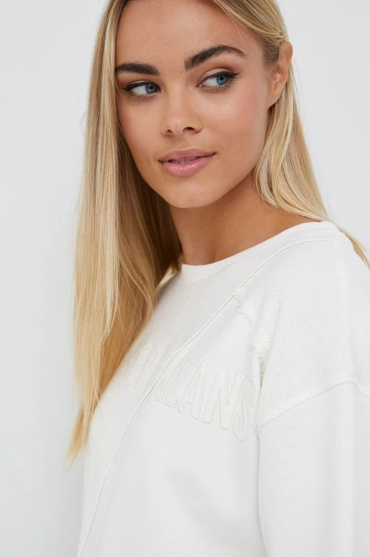 Χωρίς φερμουάρ Βαμβακερή μπλούζα Pepe Jeans χρώμα: άσπρο 6 Χωρίς φερμουάρ Βαμβακερή μπλούζα Pepe Jeans χρώμα: άσπρο - Image 4