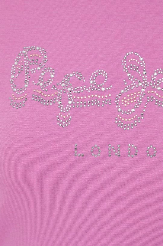 Κοντομάνικο Μπλουζάκι Pepe Jeans μοβ 7 Κοντομάνικο Μπλουζάκι Pepe Jeans μοβ - Image 5