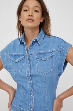 Πουκάμισα Τζιν πουκάμισο Pepe Jeans μπλε
