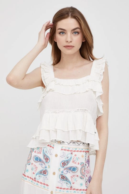 Μπλούζες Μπλουζάκι Pepe Jeans Nora άσπρο 3 Μπλούζες Μπλουζάκι Pepe Jeans Nora άσπρο