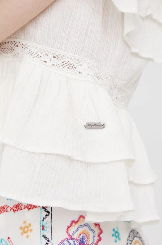 Μπλούζες Μπλουζάκι Pepe Jeans Nora άσπρο 7 Μπλούζες Μπλουζάκι Pepe Jeans Nora άσπρο - Image 5