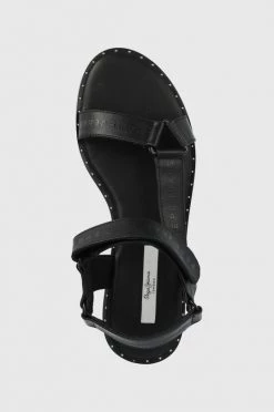 Σανδάλια Pepe Jeans Hayes Logo χρώμα: μαύρο -Pepe Jeans Sales Store unnamed file 6951