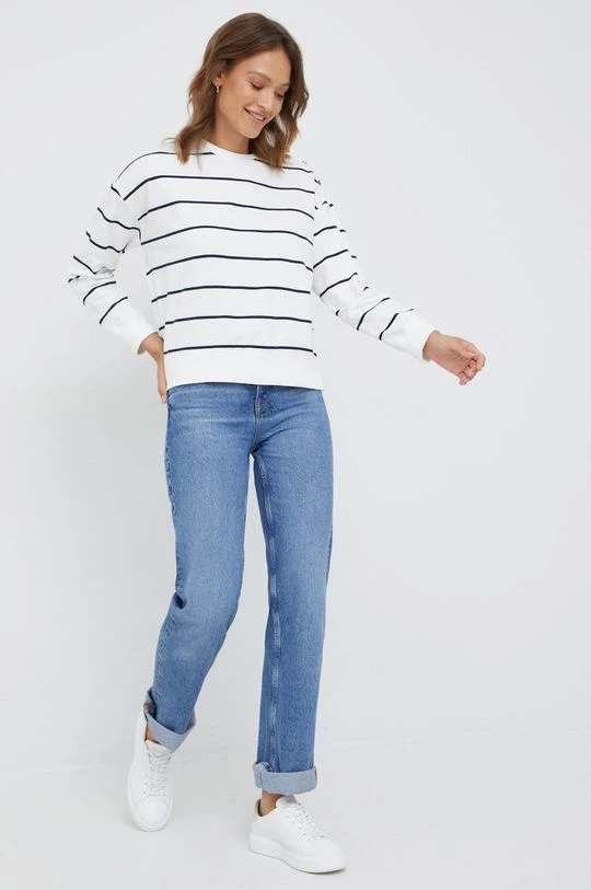 Χωρίς φερμουάρ Βαμβακερή μπλούζα Pepe Jeans χρώμα: άσπρο 4 Χωρίς φερμουάρ Βαμβακερή μπλούζα Pepe Jeans χρώμα: άσπρο - Image 2