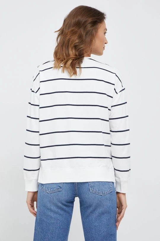 Χωρίς φερμουάρ Βαμβακερή μπλούζα Pepe Jeans χρώμα: άσπρο 5 Χωρίς φερμουάρ Βαμβακερή μπλούζα Pepe Jeans χρώμα: άσπρο - Image 3