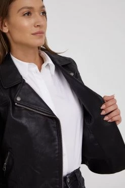 Κοντά μπουφάν Ραμόνεσκα Pepe Jeans χρώμα: μαύρο -Pepe Jeans Sales Store unnamed file 730