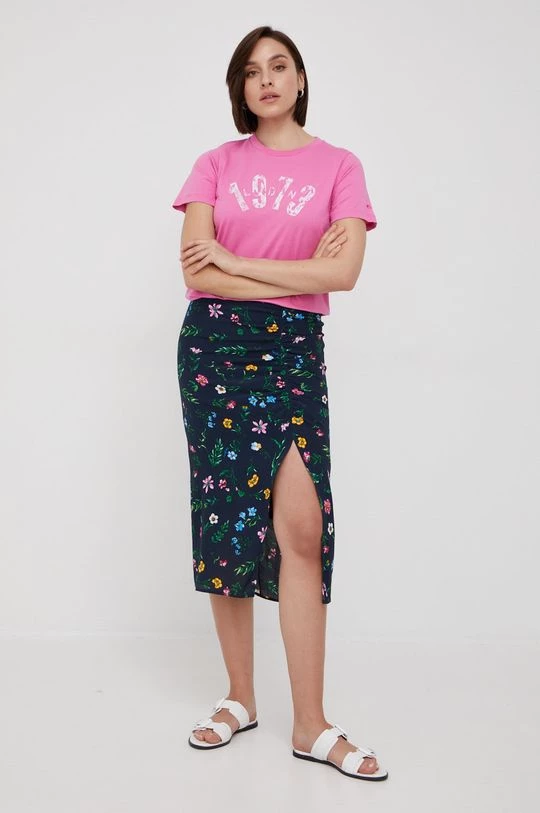 Κοντομάνικο Βαμβακερό μπλουζάκι Pepe Jeans μοβ 4 Κοντομάνικο Βαμβακερό μπλουζάκι Pepe Jeans μοβ - Image 2