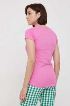 Κοντομάνικο Μπλουζάκι Pepe Jeans μοβ -Pepe Jeans Sales Store unnamed file 749