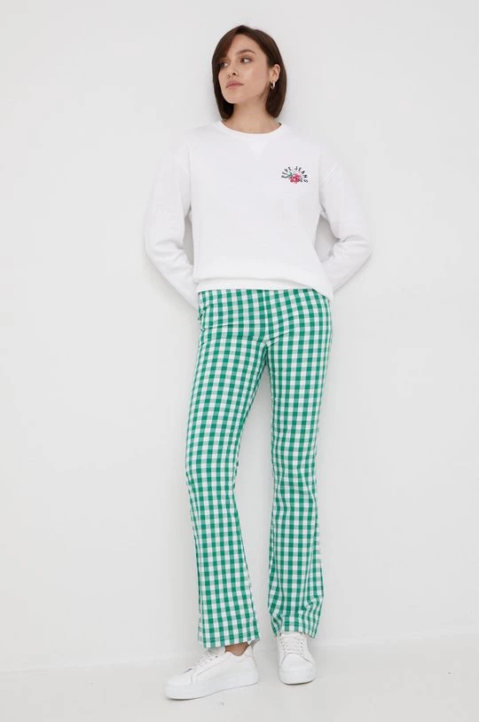 Χωρίς φερμουάρ Βαμβακερή μπλούζα Pepe Jeans χρώμα: άσπρο 4 Χωρίς φερμουάρ Βαμβακερή μπλούζα Pepe Jeans χρώμα: άσπρο - Image 2