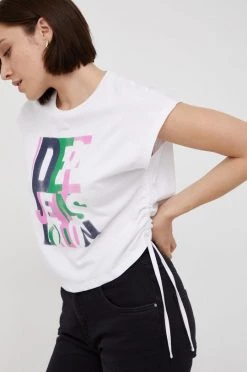 Αμάνικος Βαμβακερό τοπ Pepe Jeans άσπρο 11 Αμάνικος Βαμβακερό τοπ Pepe Jeans άσπρο -Pepe Jeans Sales Store unnamed file 776