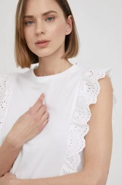 Κοντομάνικο Βαμβακερό μπλουζάκι Pepe Jeans Brunella άσπρο -Pepe Jeans Sales Store unnamed file 844