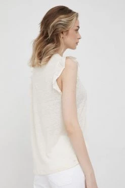 Αμάνικος Λευκό τοπ Pepe Jeans Daysies μπεζ -Pepe Jeans Sales Store unnamed file 903