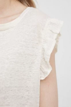 Αμάνικος Λευκό τοπ Pepe Jeans Daysies μπεζ -Pepe Jeans Sales Store unnamed file 905