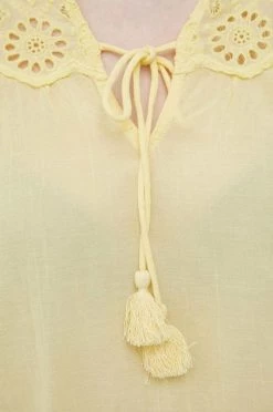 Μπλούζες Μπλουζάκι Pepe Jeans Stella χρώμα: κίτρινο -Pepe Jeans Sales Store unnamed file 91